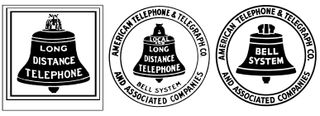 Three early iterations of the Bell Telephone Company / AT&T logo