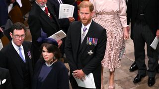 Prince Harry, Duke of Sussex during the Coronation of King Charles III and Queen Camilla