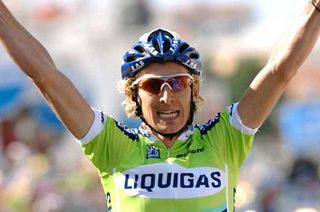 Franco Pellizotti (Liquigas) is pretty happy