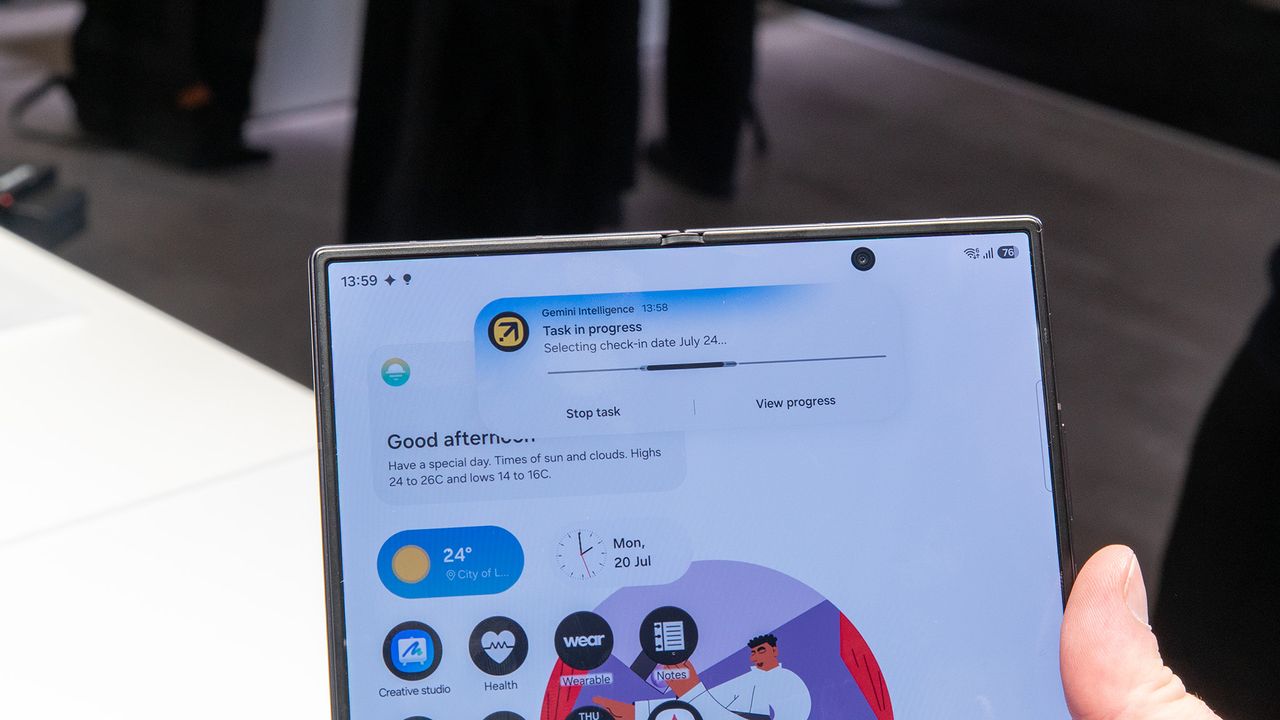 New Galaxy AI and Gemini Task Automation features on the Samsung Galaxy Z Fold 8 Ultra