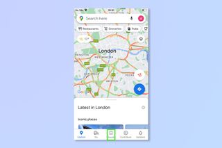 The first step to deleting location history on Google Maps for iOS