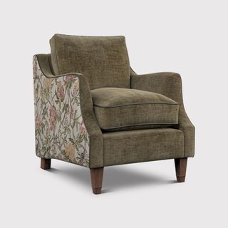 English Heritage Quarry Plain and Patterned Fabric Armchair 