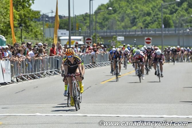 Leah Kirchmann won the field sprint for 7th