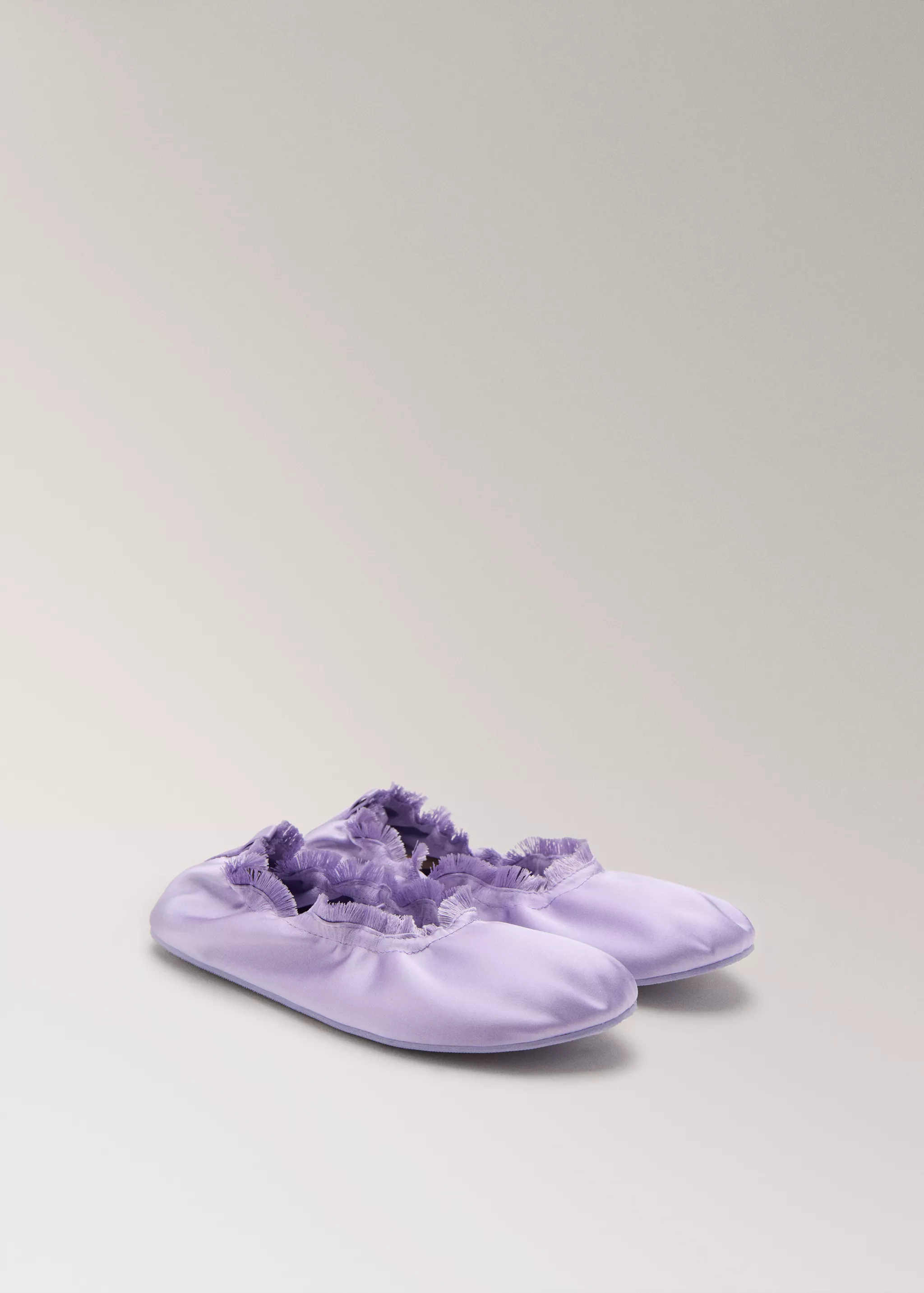 Satin Ballet Flats With Elastic - Women | Mango Usa