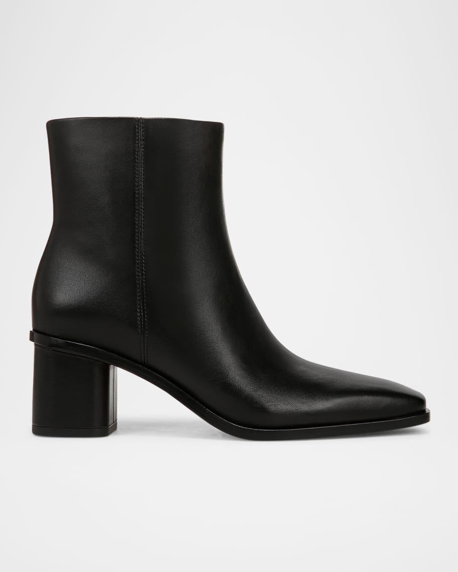 Gema Leather Zip Ankle Booties
