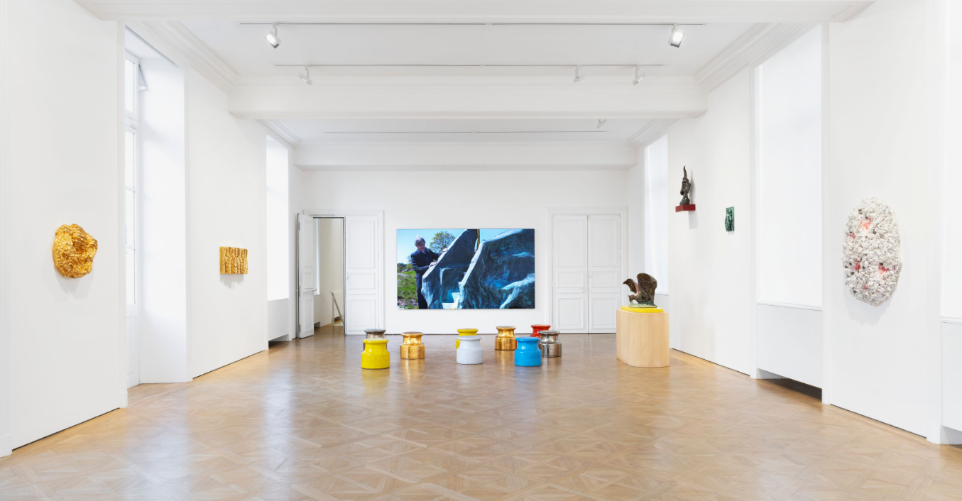 View of the group exhibition 'Panorama' at Perrotin Sal de Bal, Paris, 2025. Photo: Tanguy Beurdeley. ©Johan Creten/ADAGP, Paris, 2025. Courtesy of the artist and Perrotin