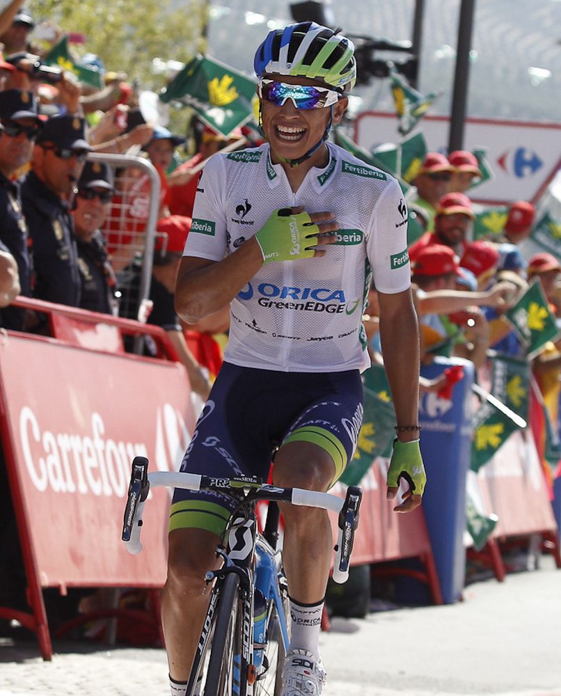 Esteban Chaves wins stage 6 of the 2015 Vuelta a Espana