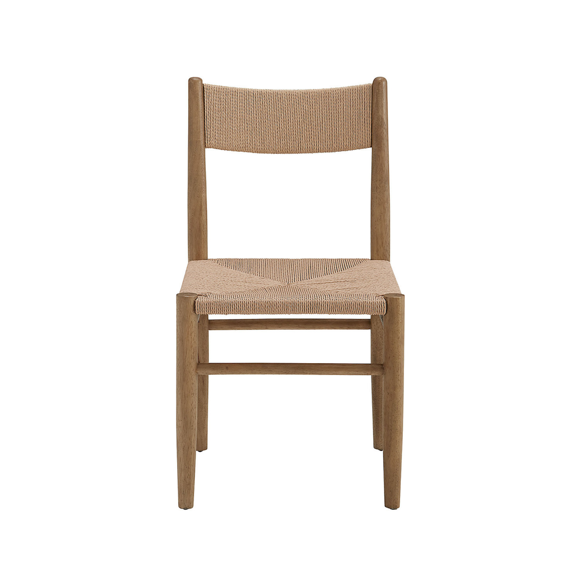 a woven dining chair