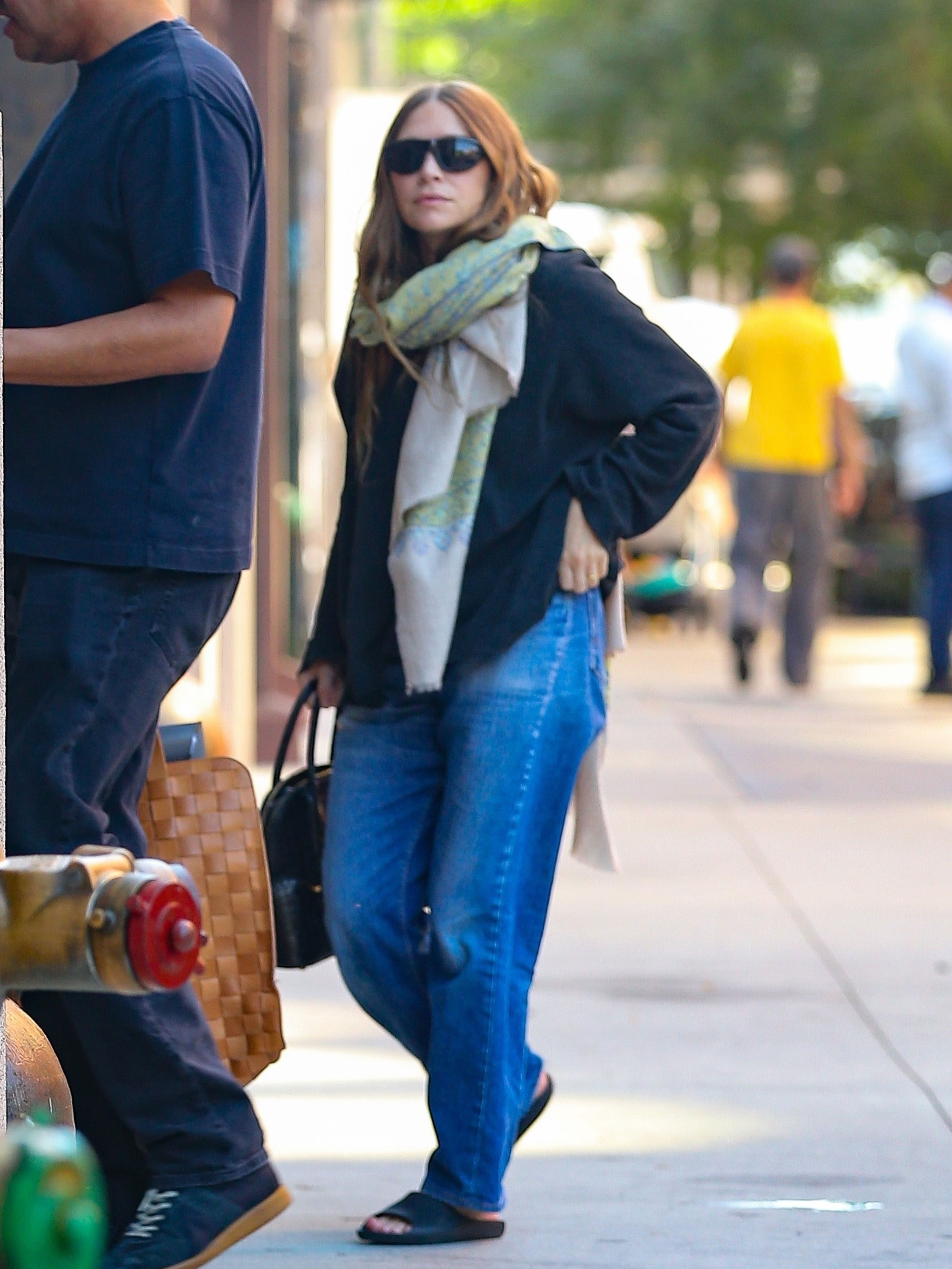 Ashley Olsen wears jeans in September 2025