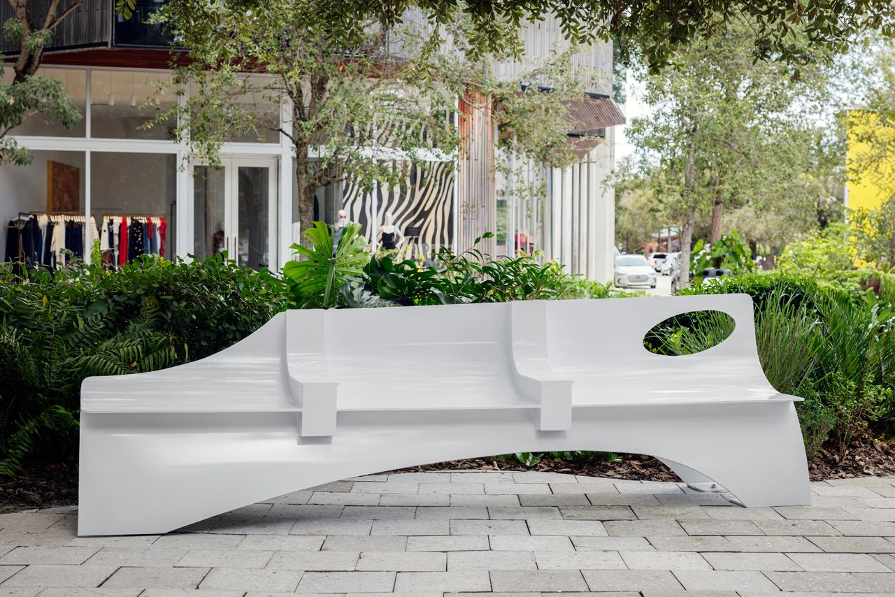 Samuel Ross Miami Design District ‘Expression.Service.Essence’ bench