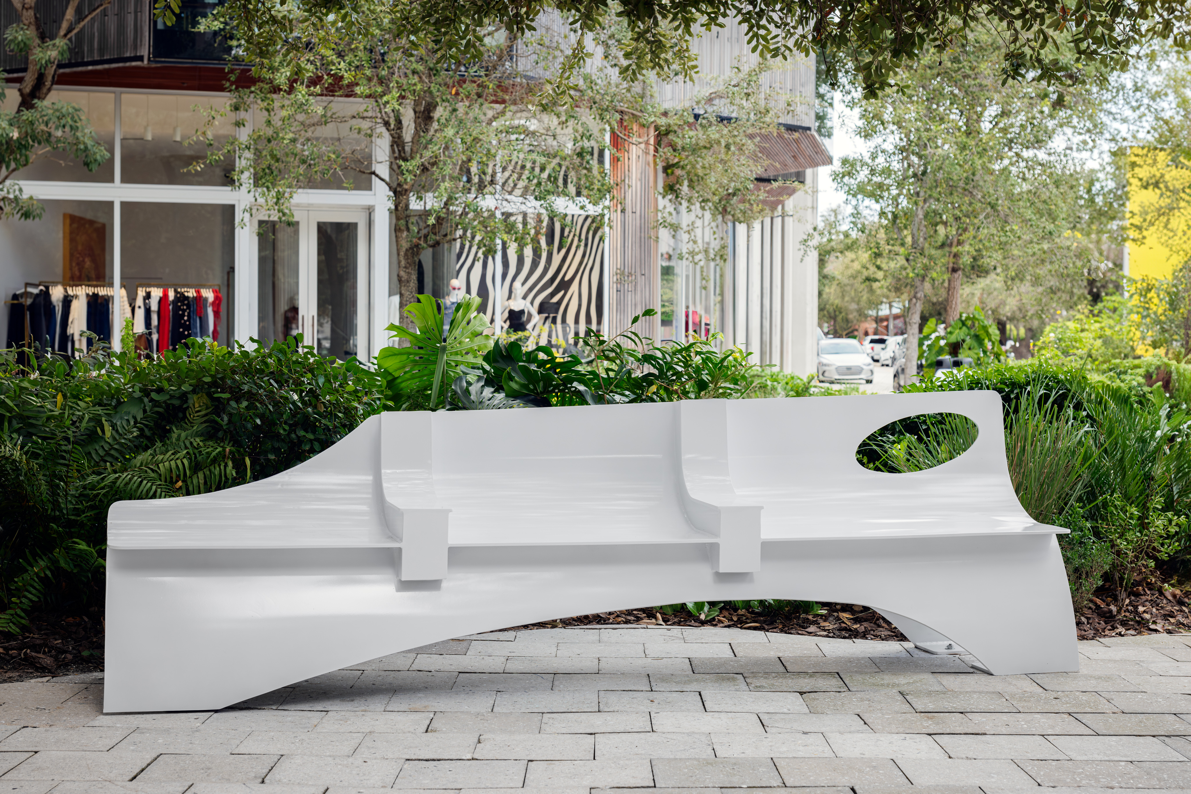 Samuel Ross Miami Design District benches unveiled Wallpaper