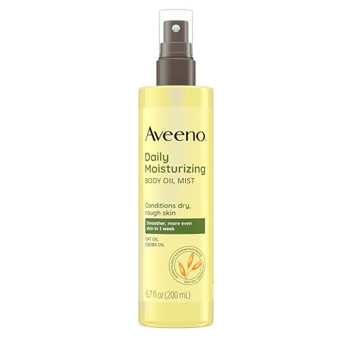 Aveeno Daily Moisturizing Body Oil Mist With Oat Oil and Jojoba Oil for Rough, Dry, Sensitive Skin, Nourishing Body Spray for Smoother, More Even Skin, Paraben- &amp;amp; Silicone-Free, 6.7 Fl. Oz