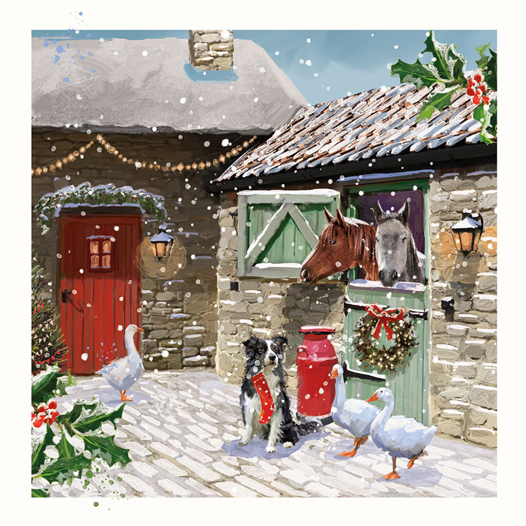 Mare &amp;amp; Foal Sanctuary horse Christmas card