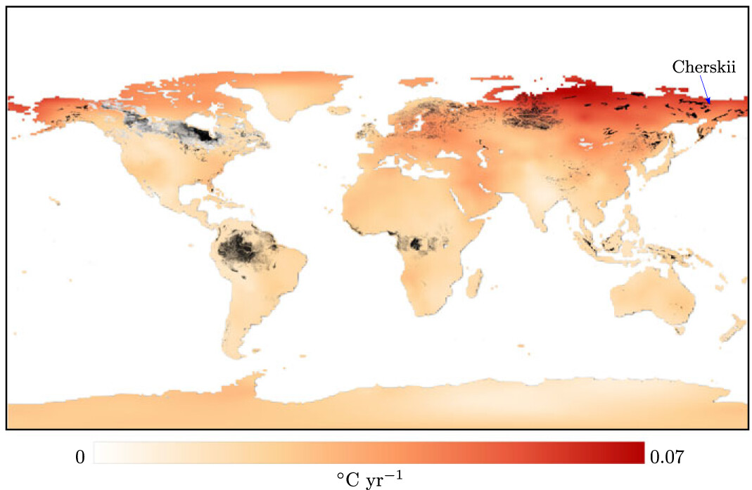 world map showing carbon-rich peat soils.