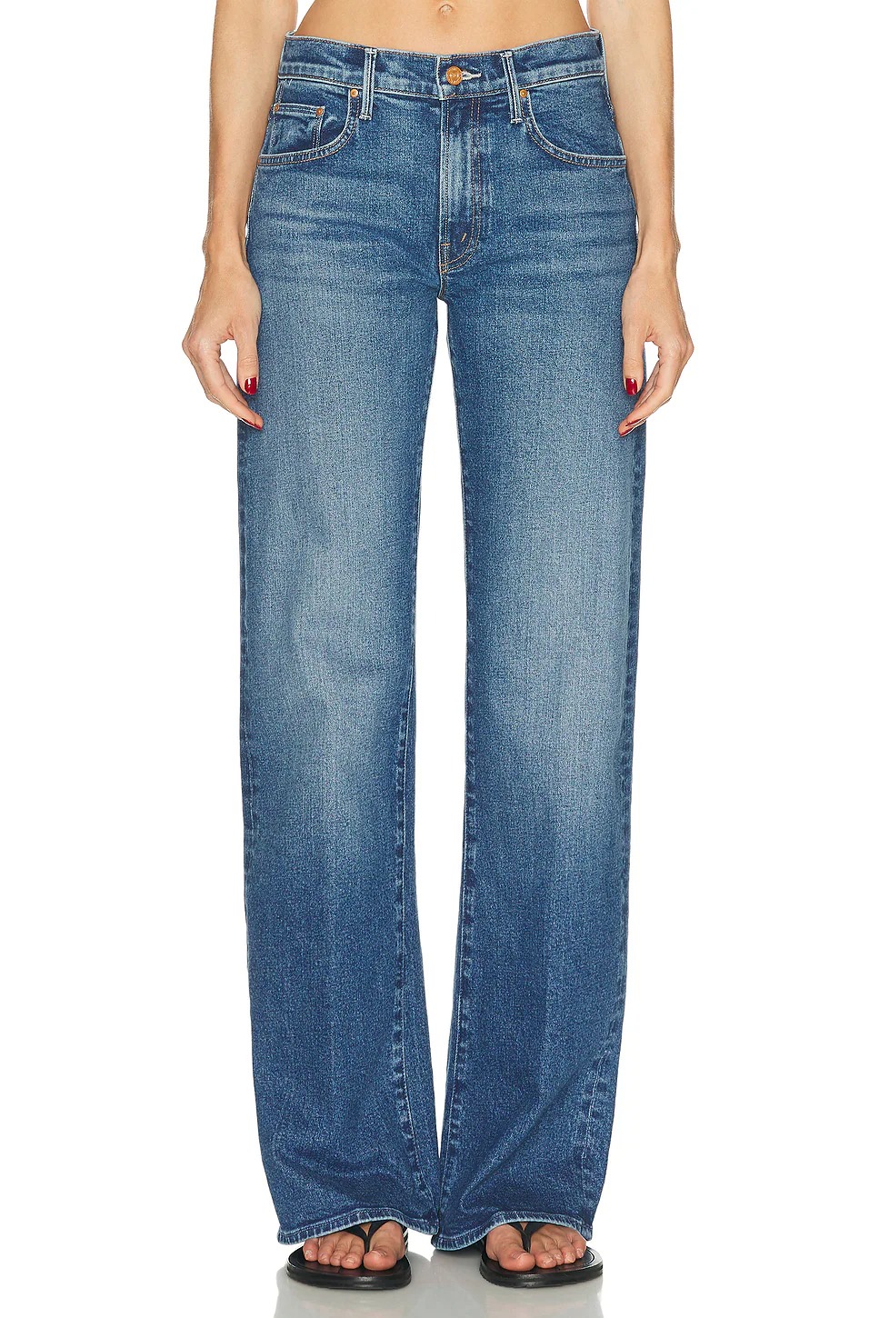 MOTHER, The Mid Rise Lasso Heel Jeans