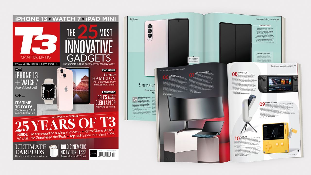 Cover of T3 issue 326 featuring the cover line &#039;The 25 most innovative gadgets&#039;.