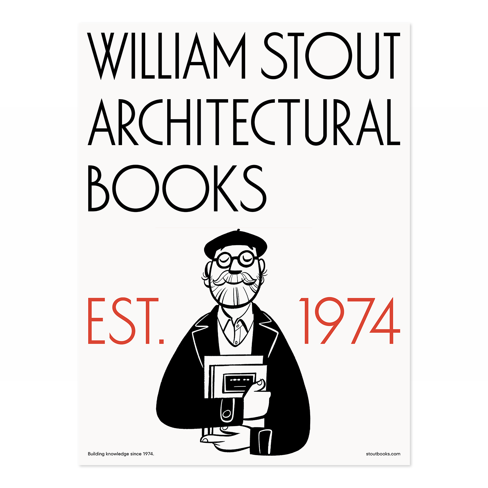 A poster for William Stout Architectural Books