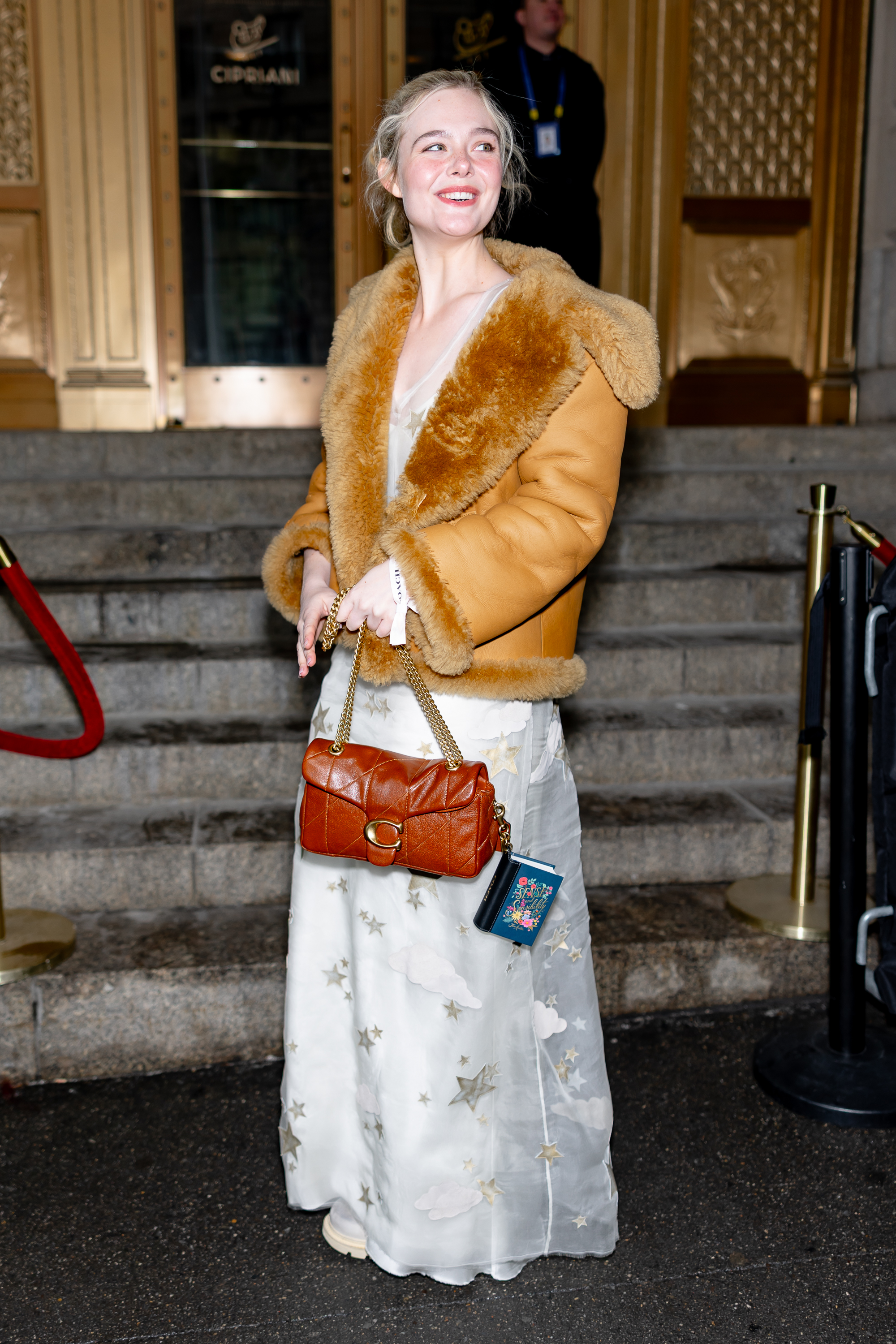 Elle Fanning attending the Coach New York Fashion Week show.