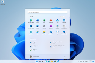 New Windows 11 build showing search bar in start menu