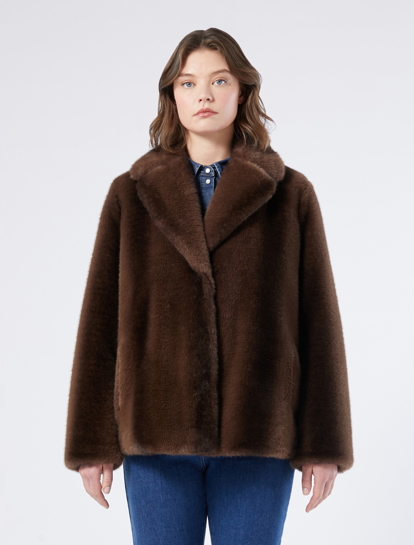 Soft Textured Jacket - Brown