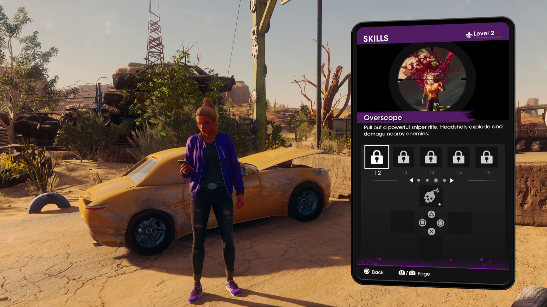 Saints Row skills phone screen overscope skill