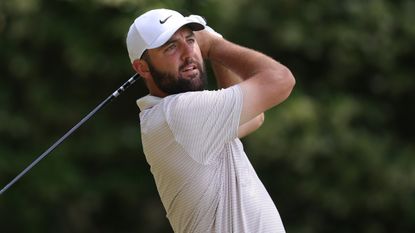 Scottie Scheffler takes a shot at the RBC Heritage
