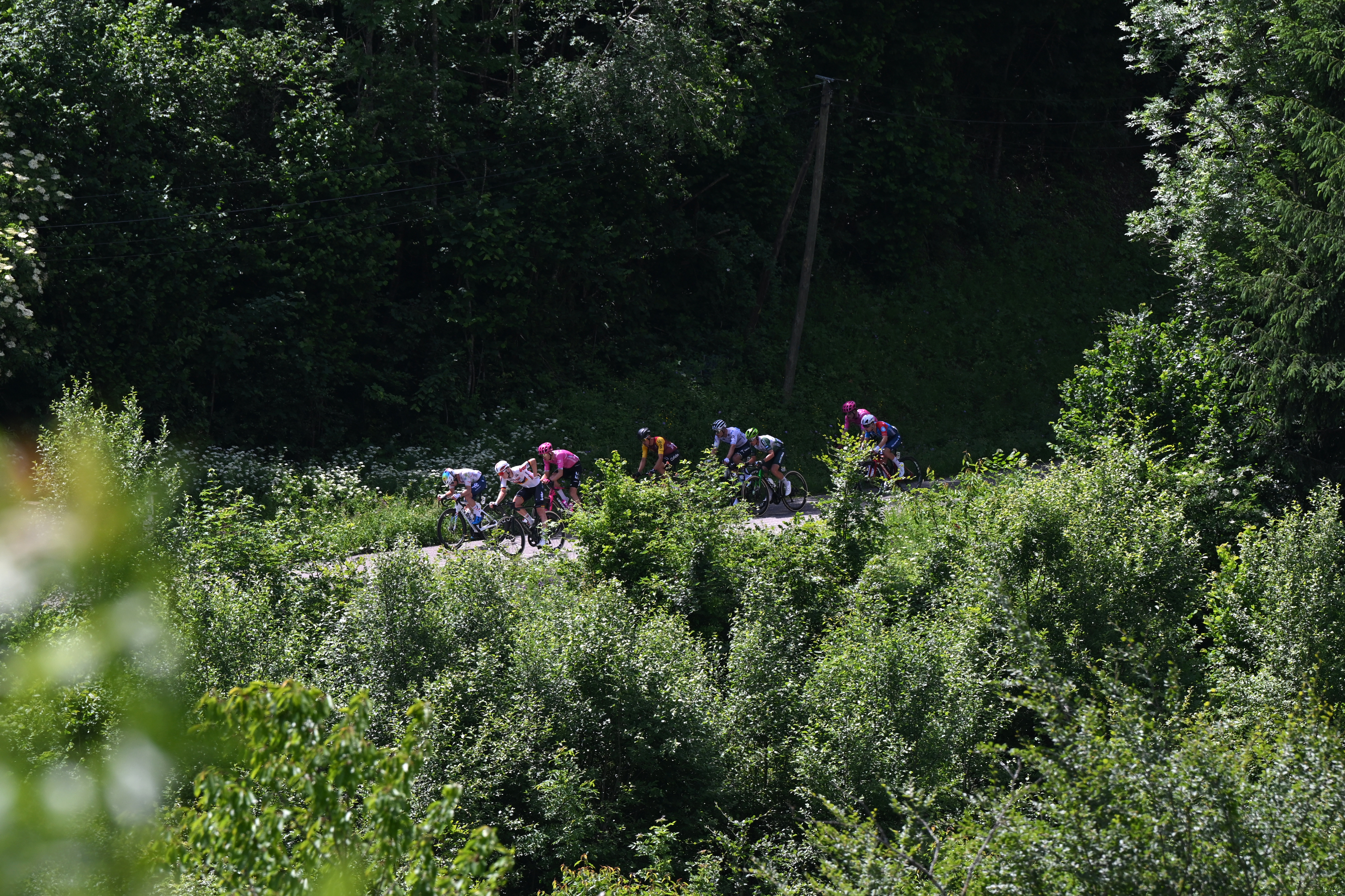 SAINT-ISMIER, FRANÇA - 7 DE JUNHO: (LR) Matteo Vercher da França e equipe. TotalEnergies, o alemão Georg Zimmermann e a equipe Lotto Intermarche e uma visão geral do ataque competindo durante o Tour. 78º Auvergne-Rhône-Alpes 2026, Etapa 1, 146,2 km de Vizille a Saint-Ismier / #UCIWT / 7 de junho de 2026 em Saint-Ismier. França (foto de Dario Belingheri/Getty Images)