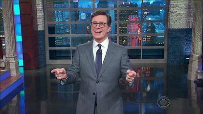 Stephen Colbert stages a Trump Twitter-vention