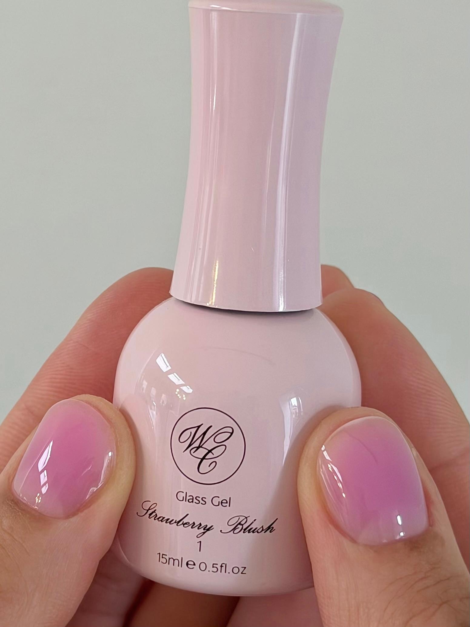 Another strawberry blush manicure created by Harriet Westmoreland
