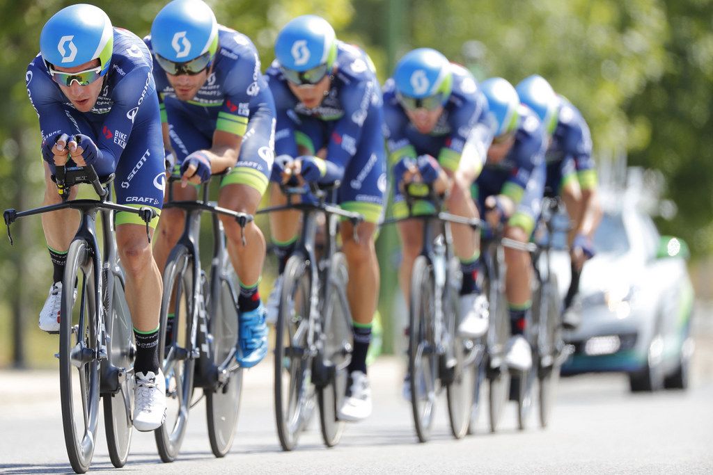 The Orica-BikeExchange during the TTT