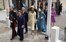 Queen Rania of Jordan arrives at the Coronation of King Charles III