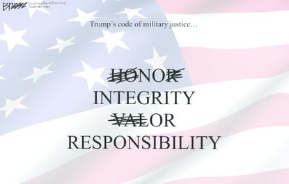 Political Cartoon U.S. Trump Military Code Of Justice