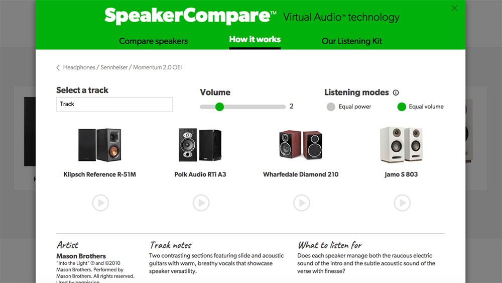 Crutchfield SpeakerCompare: virtually audition speakers online before you buy