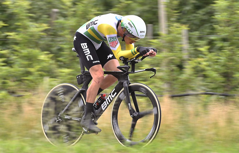 Rohan Dennis (BMC Racing) wins the stage 16 time trial at the Giro d'Italia