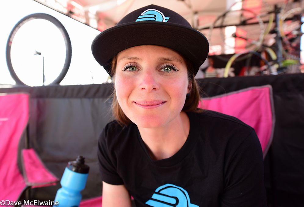 Vicki Barclay (Stan&rsquo;s NoTubes) relaxing before the race