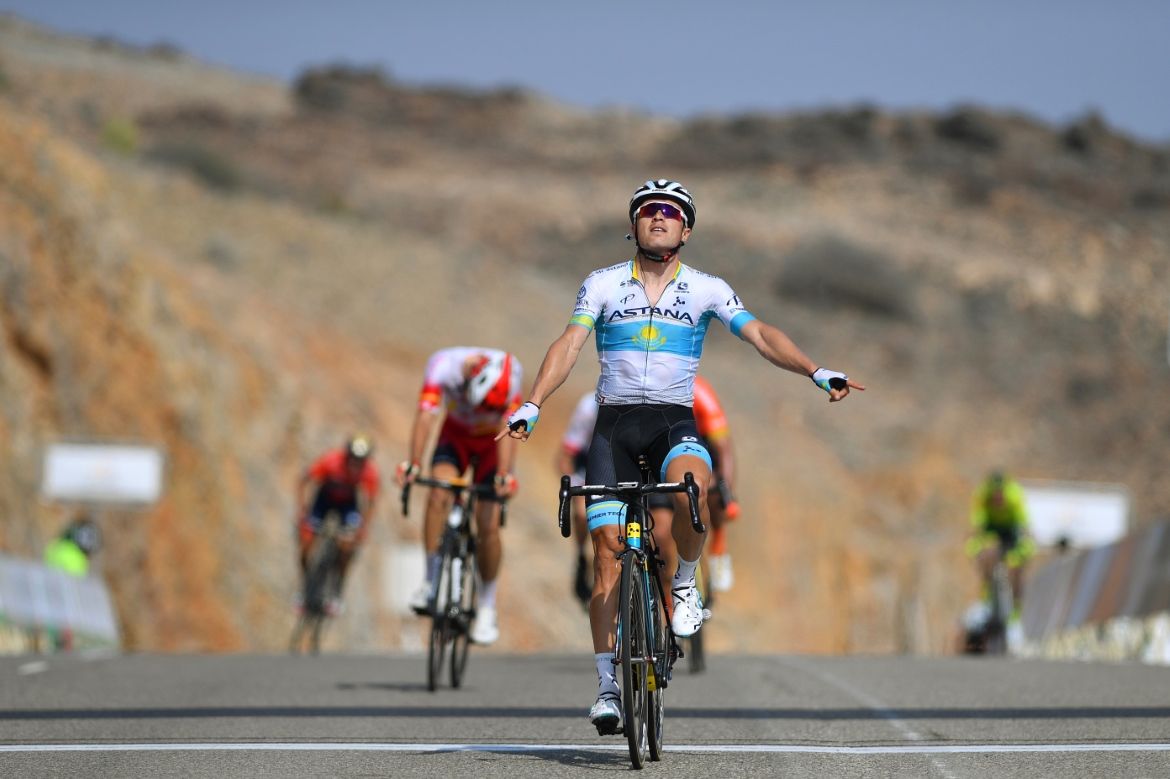 Alexey Lutsenko wins stage 3 of the 2019 Tour of Oman