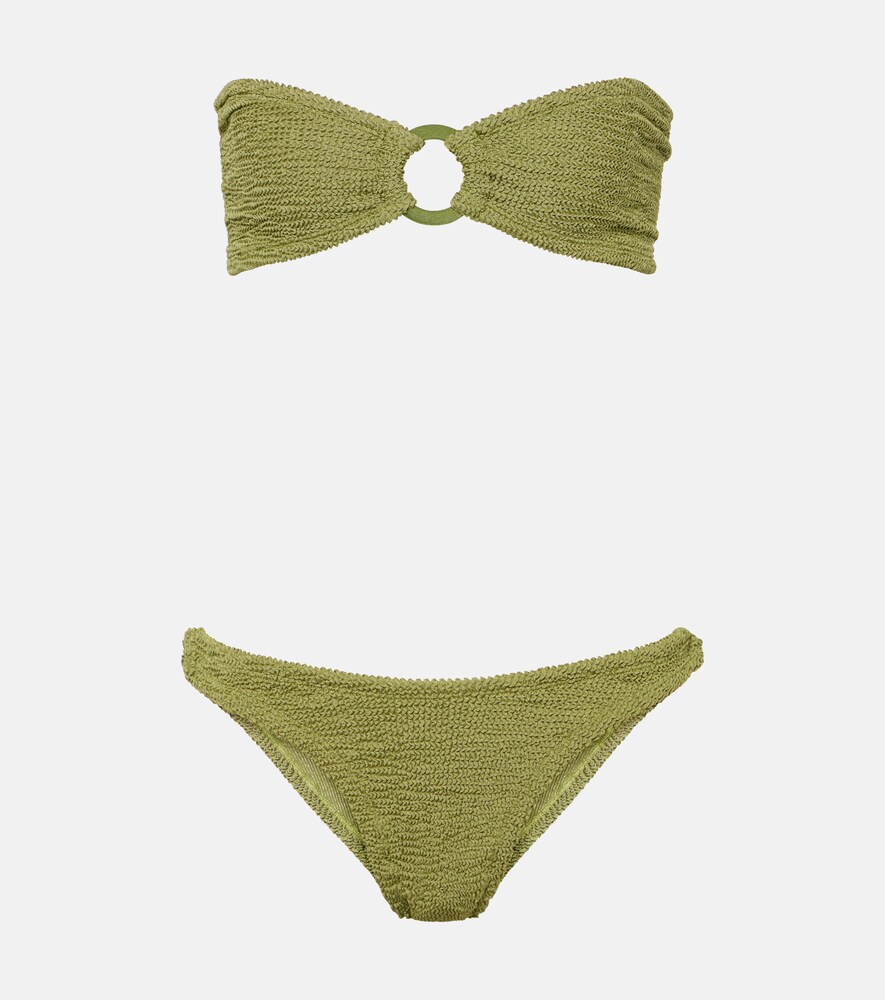 Hunza G, Gloria Ring-Detail Strapless Bikini