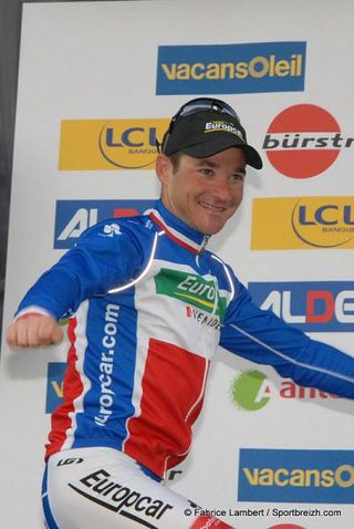 All smiles for stage winner Thomas Voeckler (Europcar).