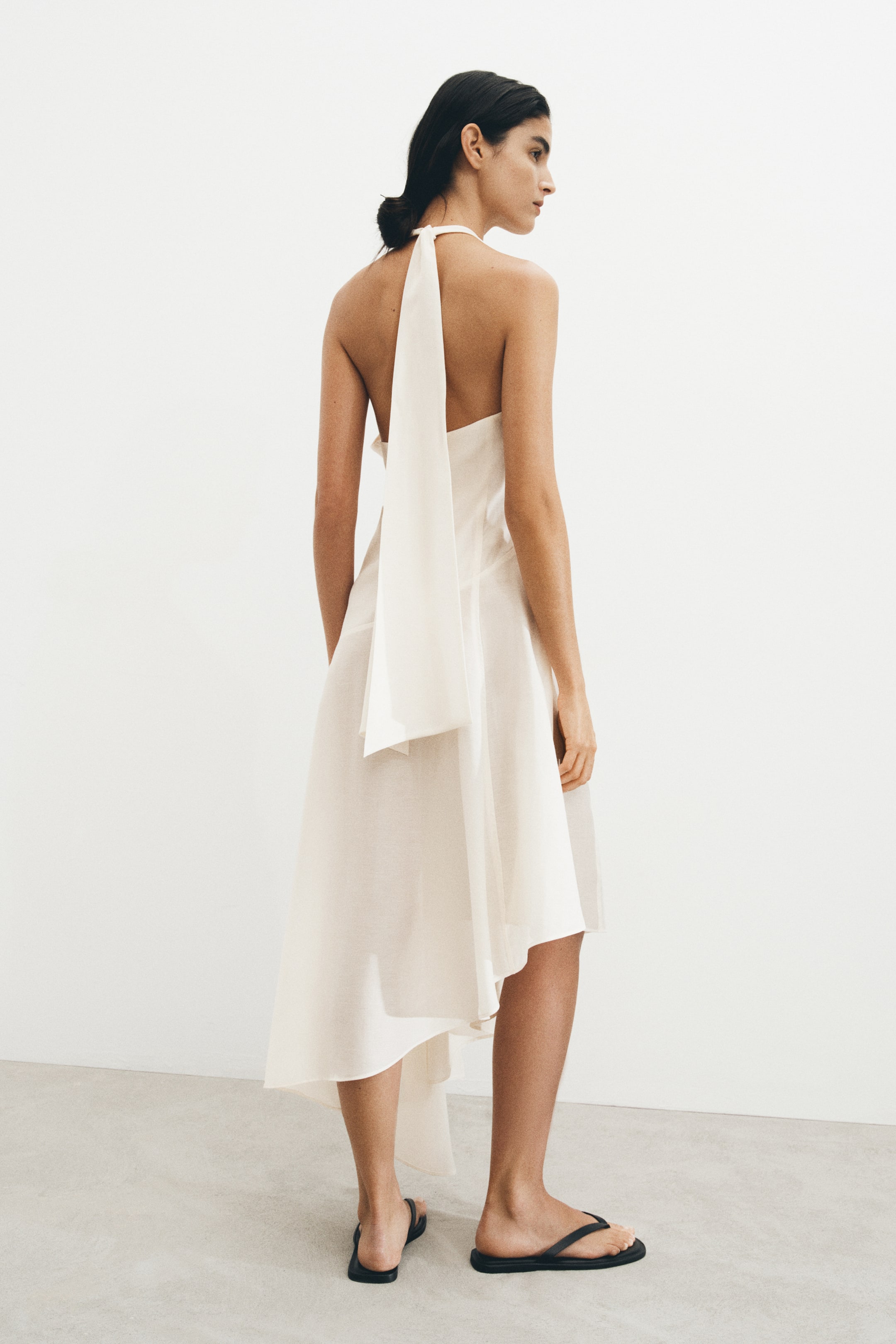 Asymmetric Halterneck Dress