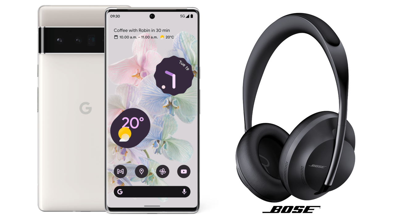 Google Pixel 6 Bose 700 headphones