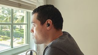 Testing the Sony WF-1000XM5's adaptive noise cancellation indoors