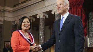 Senator Hirono and (then) Vice-President Joe Biden