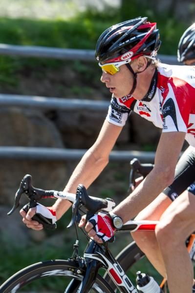 Chris Baldwin (Bissell) working in the break.