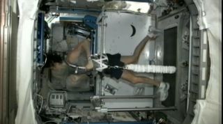Sunita Williams runs a marathon in space.