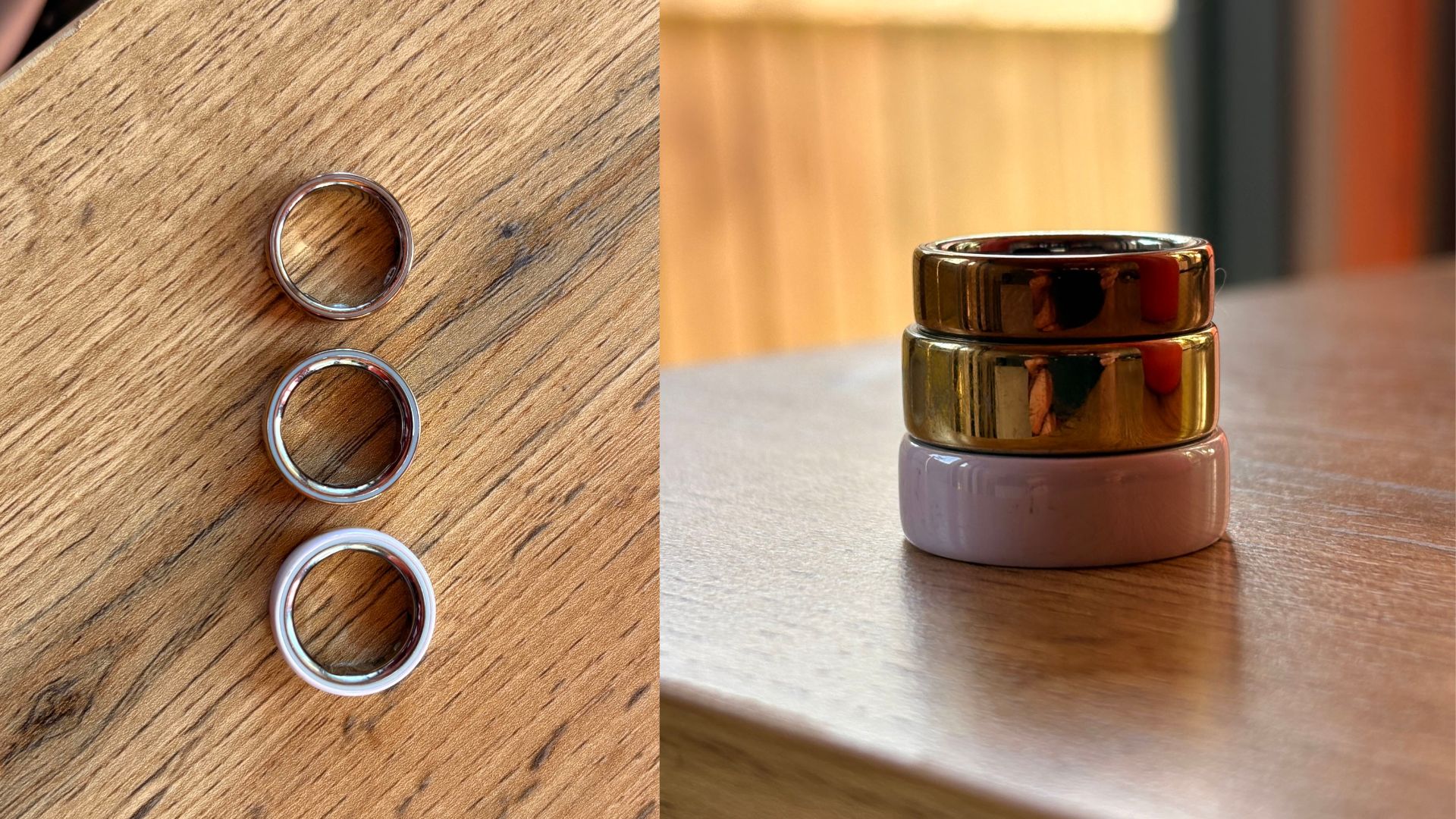 Grace Walsh's comparison of the Oura Ring 4 and 5 for size and thickness