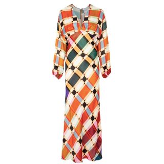 Never Fully Dressed Check Emma Maxi Dress