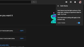 YouTube dark mode for desktop