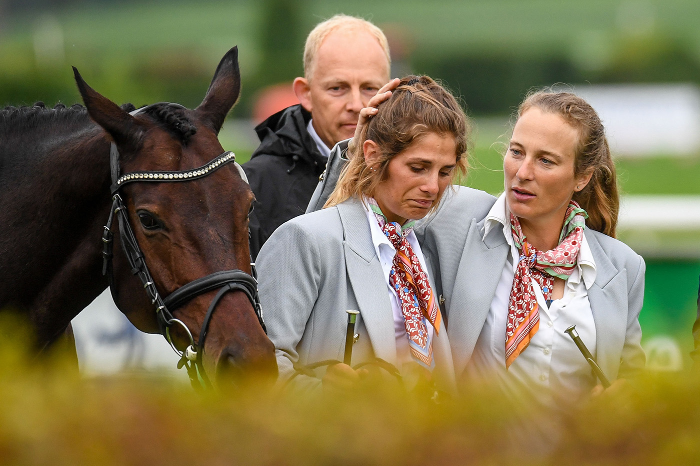 European Eventing Championships final trot-up: Lara de Liedekrke-Meier and Julia Schmitz