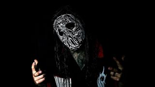 A picture of Slipknot drummer Jay Weinberg in his new mask