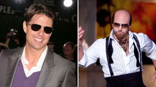 L-Tom Cruise, R- Tom Cruise in Tropic Thunder